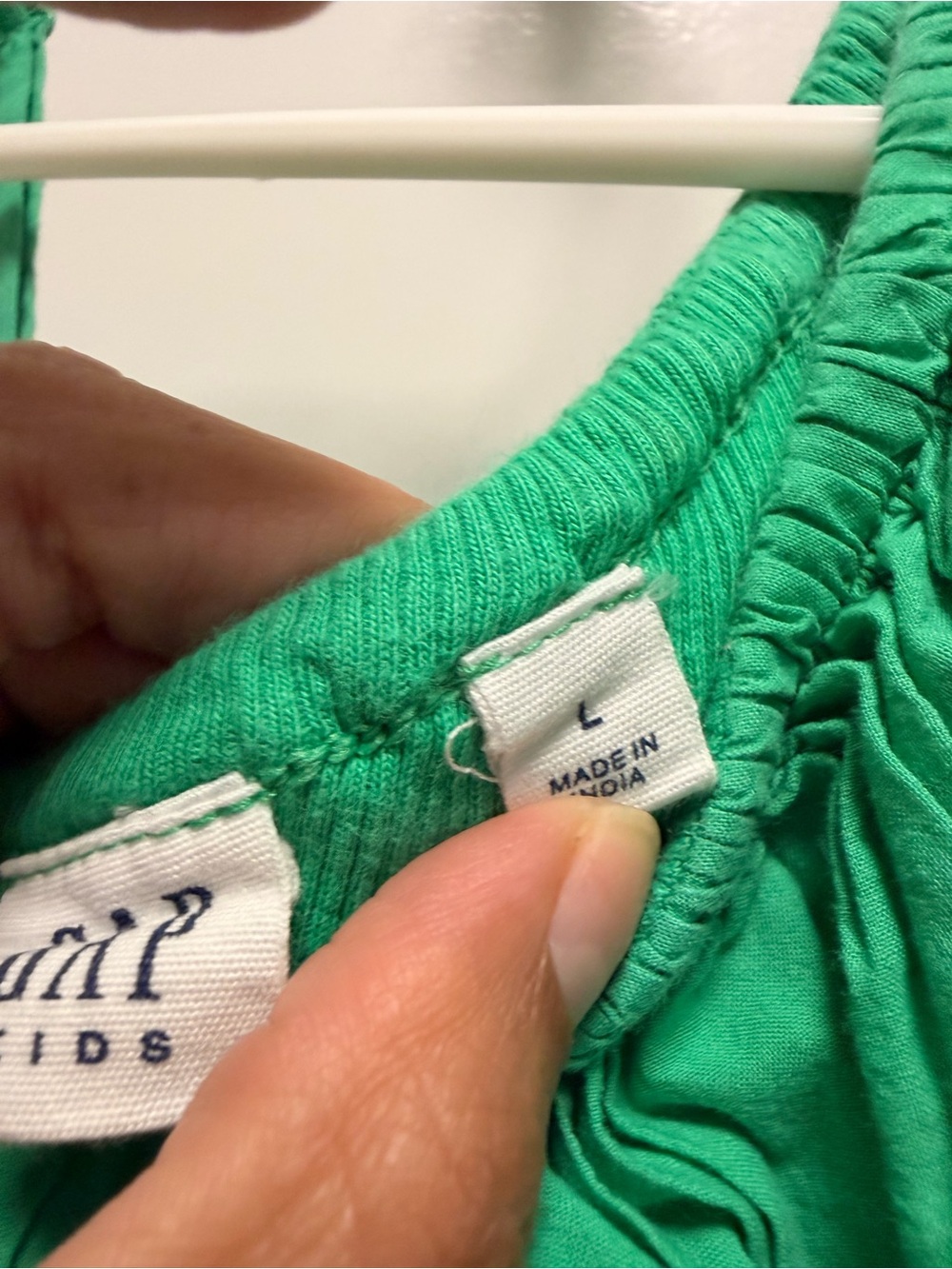GAP Green One-Shoulder Eyelet Ruffle Tank - Picture 3 of 4